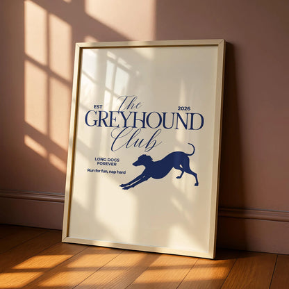 The Greyhound Club Typography Print