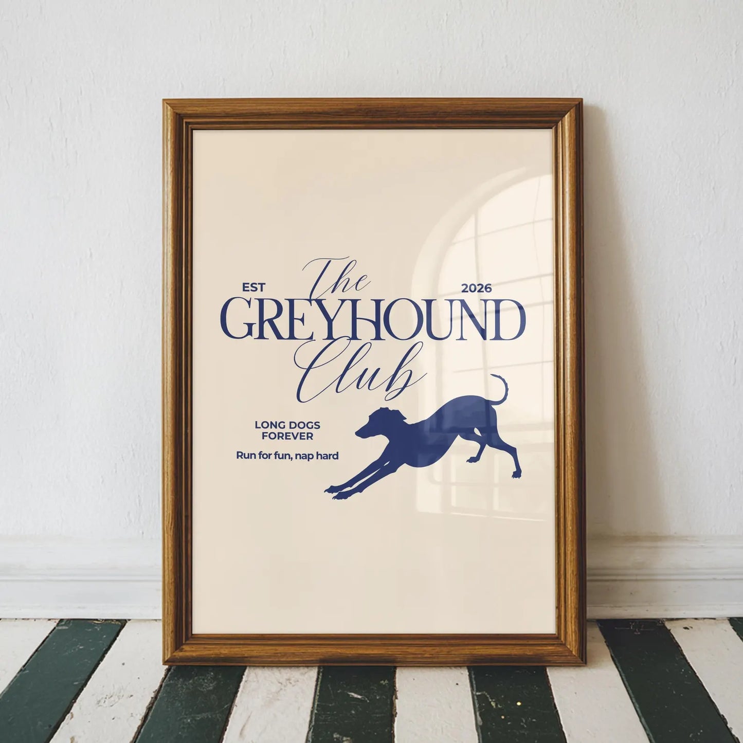 The Greyhound Club Typography Print