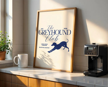 The Greyhound Club Typography Print