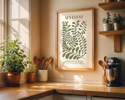 Sage Green Matisse Botanical Print
