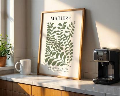 Sage Green Matisse Botanical Print
