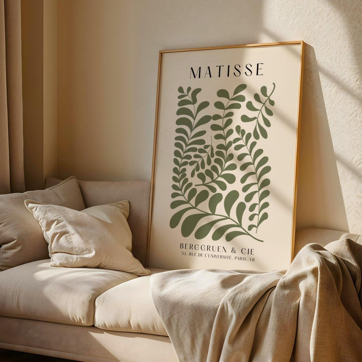 Sage Green Matisse Botanical Print