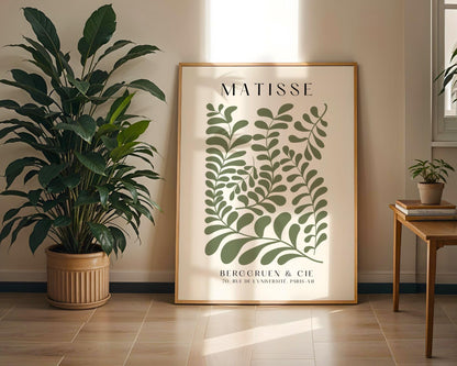 Sage Green Matisse Botanical Print