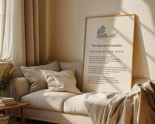 W.B. Yeats Poem Print - "The Lake Isle of Innisfree"