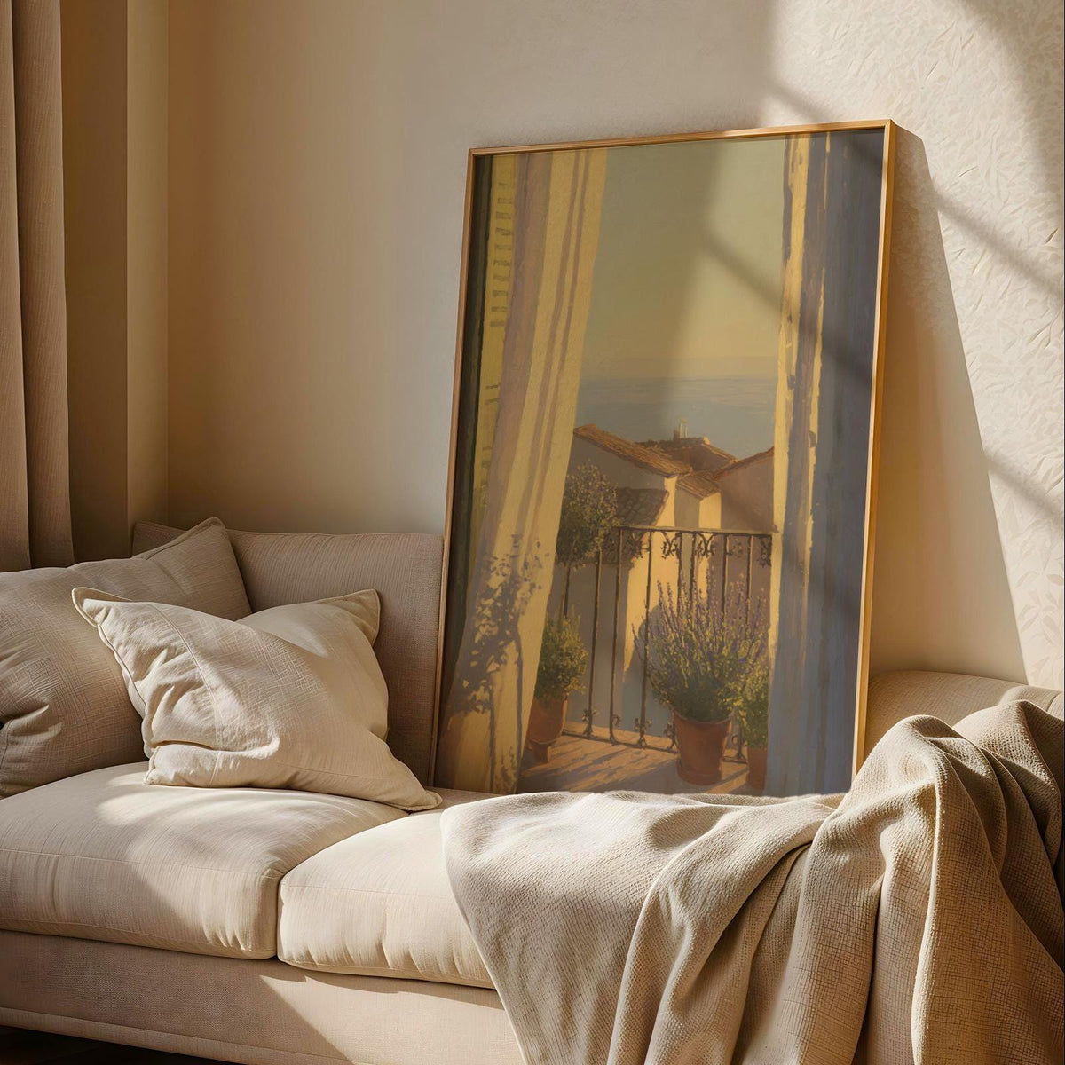 Mediterranean Balcony View Print