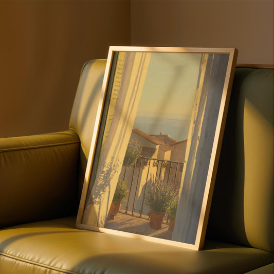 Mediterranean Balcony View Print