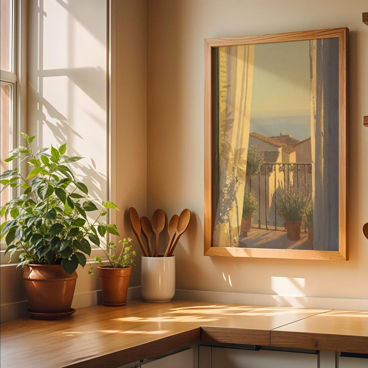 Mediterranean Balcony View Print