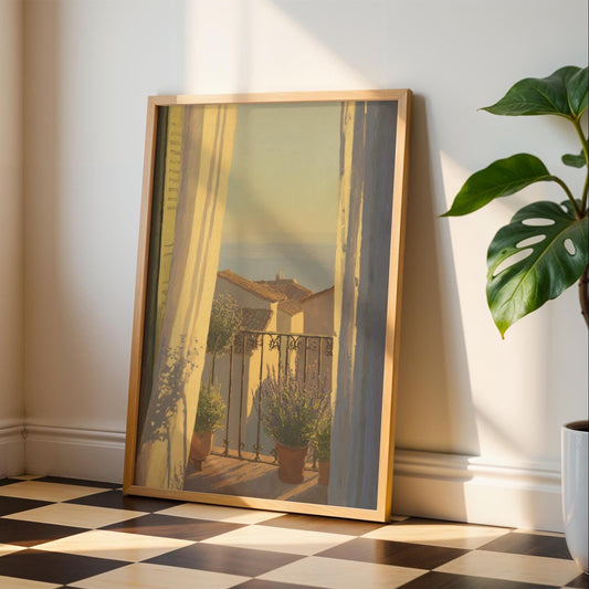 Mediterranean Balcony View Print
