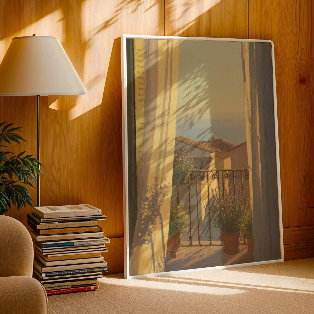 Mediterranean Balcony View Print