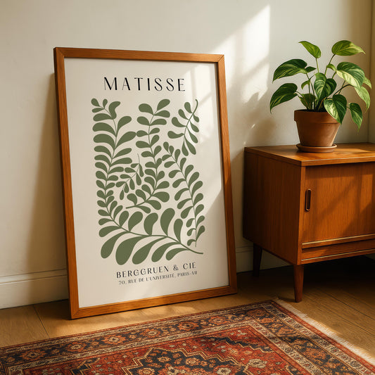 Sage Green Matisse Botanical Print