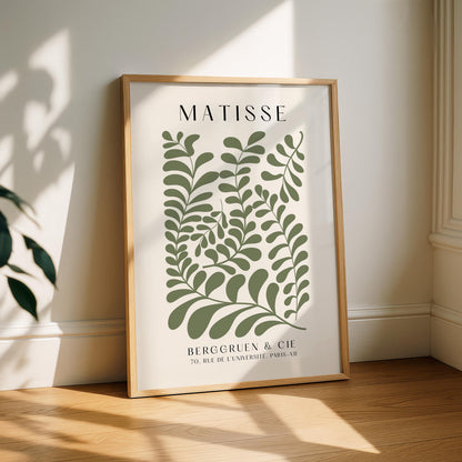 Sage Green Matisse Botanical Print