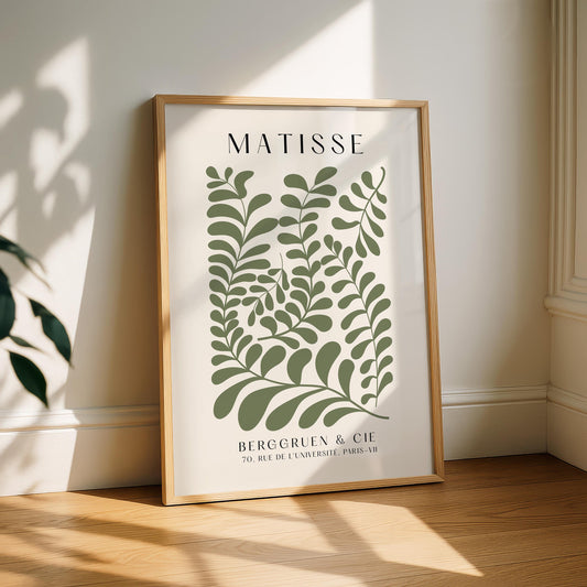 Sage Green Matisse Botanical Print