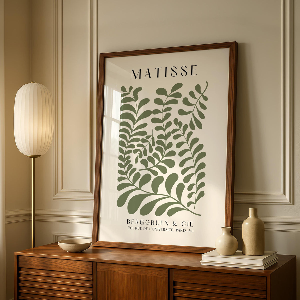 Sage Green Matisse Botanical Print
