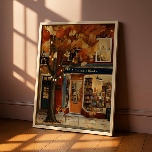 Autumn Bookstore Print