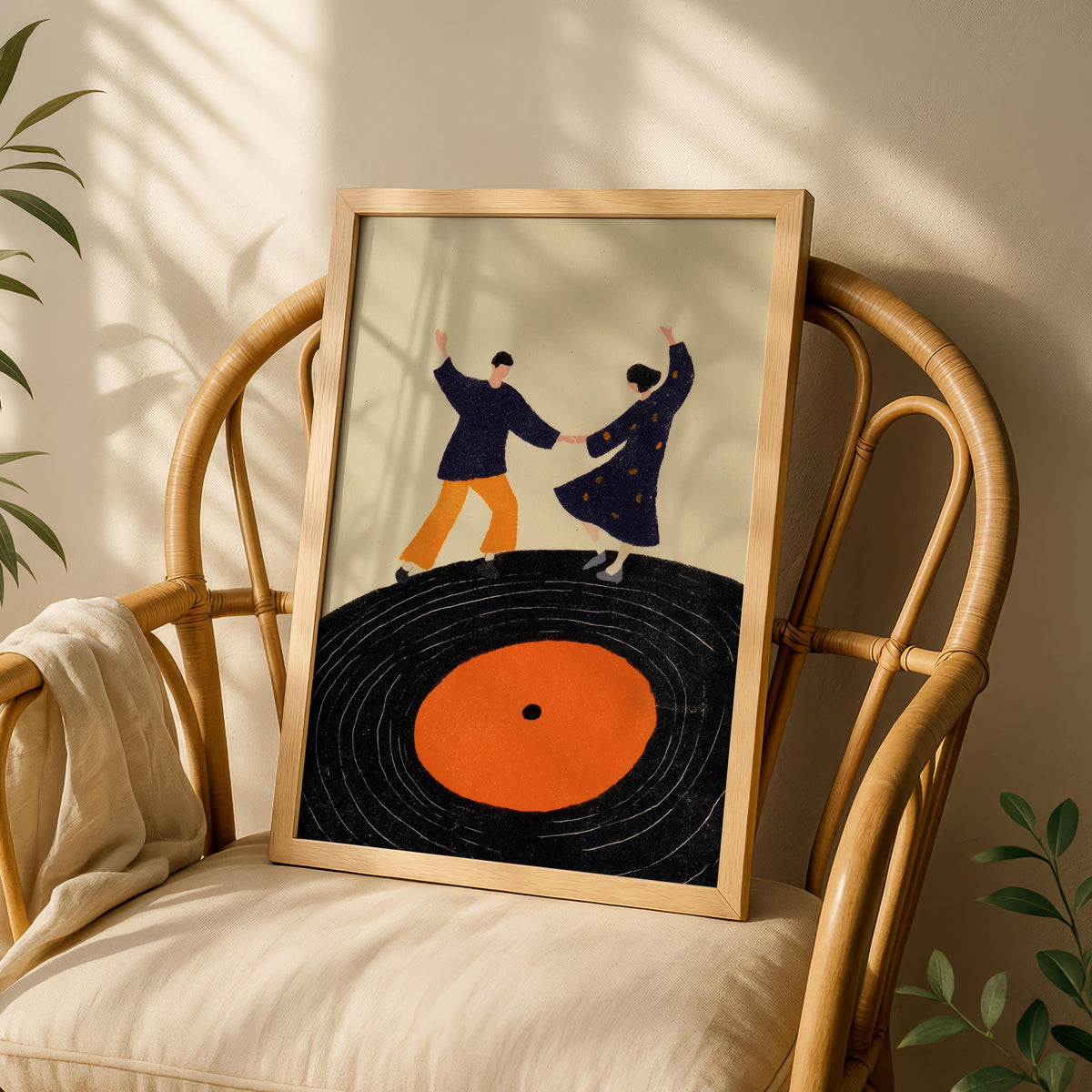 Dancing Couple on Record Print