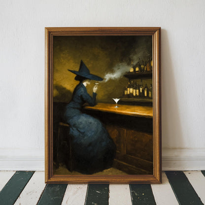 Martini at Midnight Witch Print