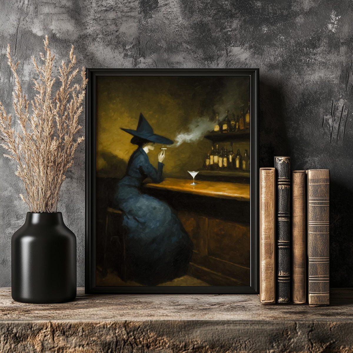 Martini at Midnight Witch Print