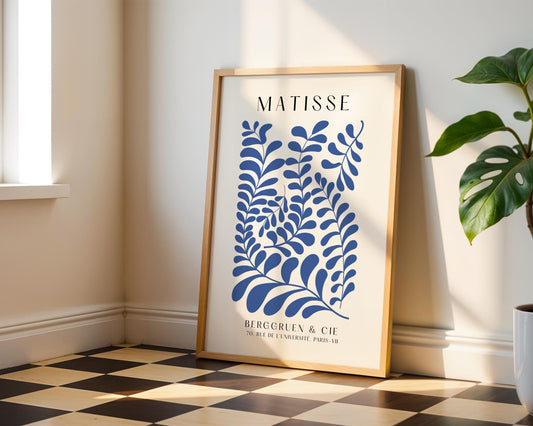 Blue Matisse Botanical Print