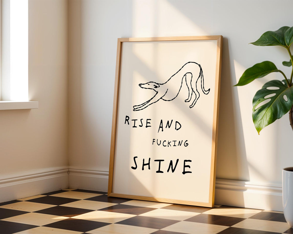 Greyhound Rise and Shine Print