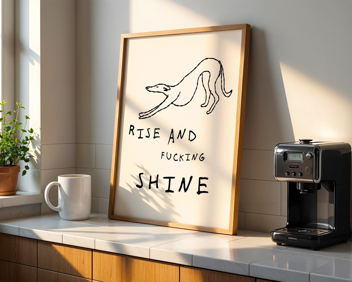 Greyhound Rise and Shine Print