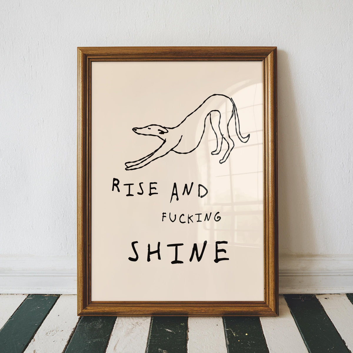 Greyhound Rise and Shine Print