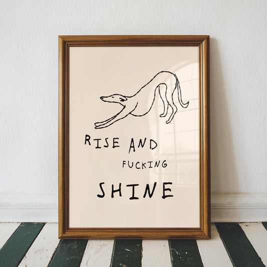 Greyhound Rise and Shine Print