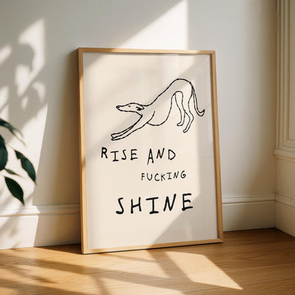 Greyhound Rise and Shine Print