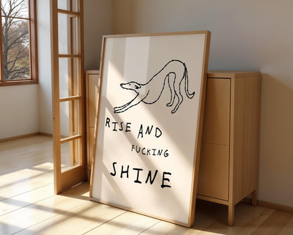 Greyhound Rise and Shine Print