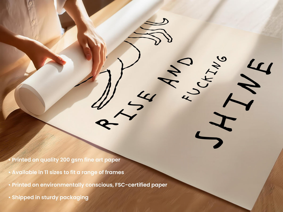 Greyhound Rise and Shine Print