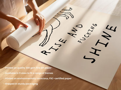 Greyhound Rise and Shine Print