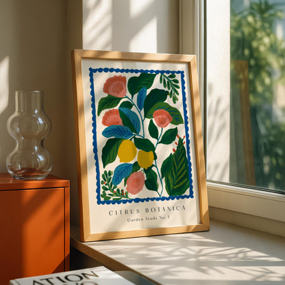 Green Blue Floral Print