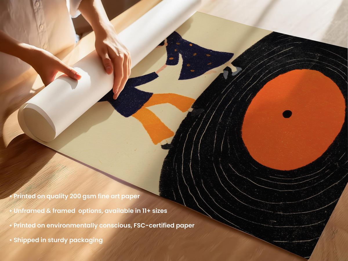 Dancing Couple on Record Print