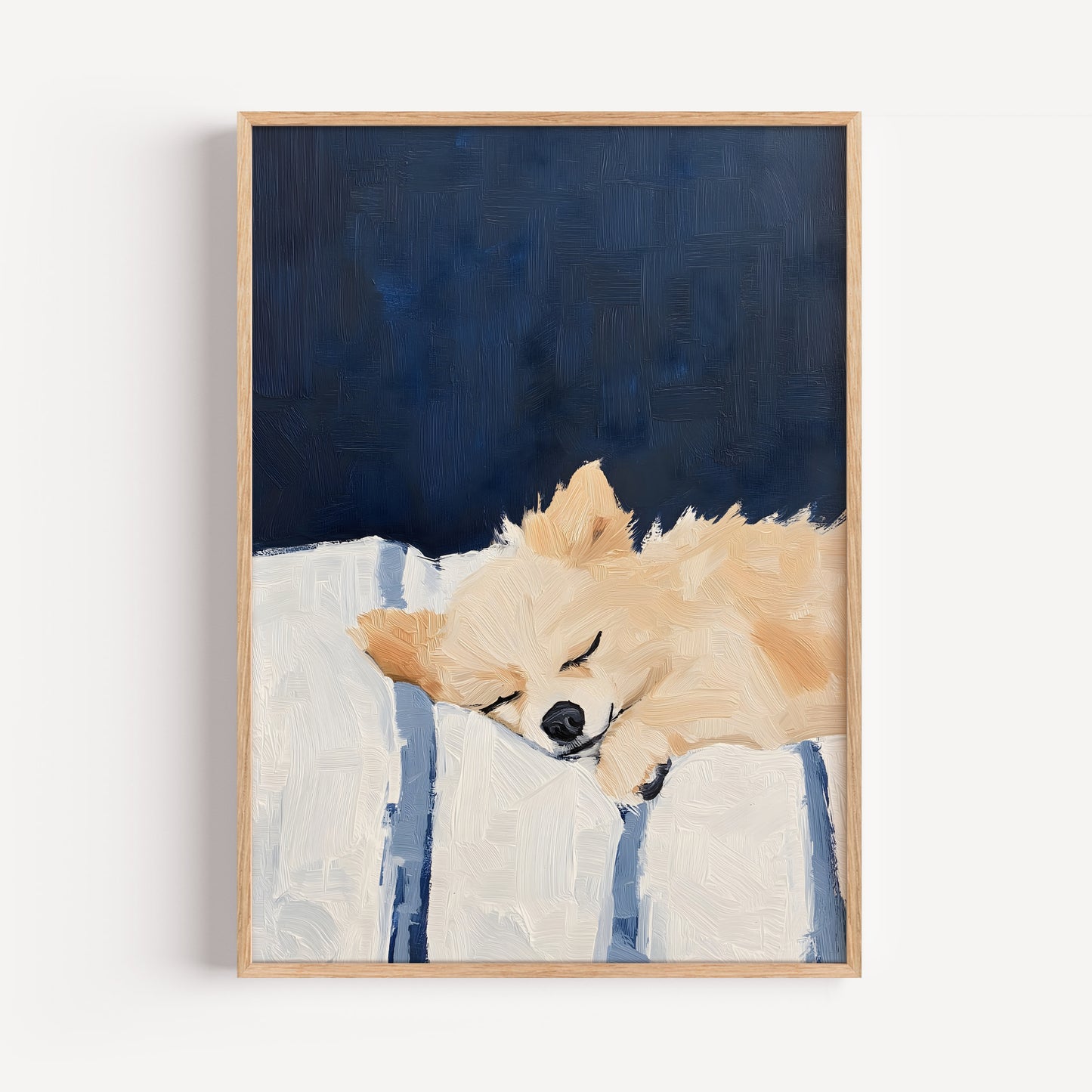 Navy Blue Pomeranian Print