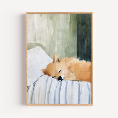 Sage Green Pomeranian Print